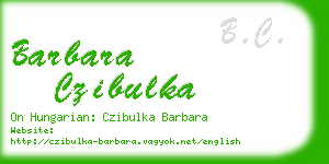 barbara czibulka business card